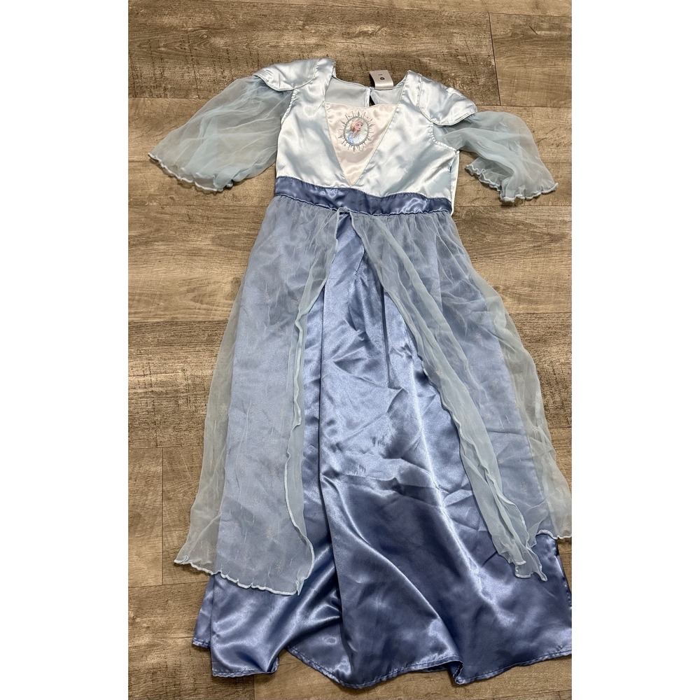 Disney Frozen Princess Elsa Girls Fantasy Nightgown Blue Size 9/10‎ Gown